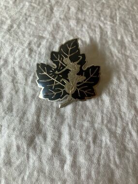 Siam: Vintage Black Leaf Mekkala- “Goddess of Lightning” Brooch- Sterling